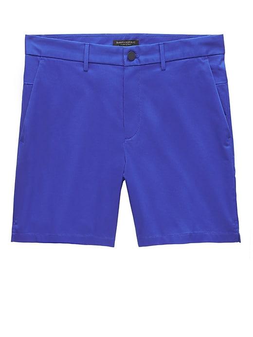 Banana Republic Mens 7 Core Temp Aiden Slim Short Electric Blue Size 32w
