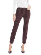 Banana Republic Womens Sloan-fit Stripe Pant Burgundy Size 2