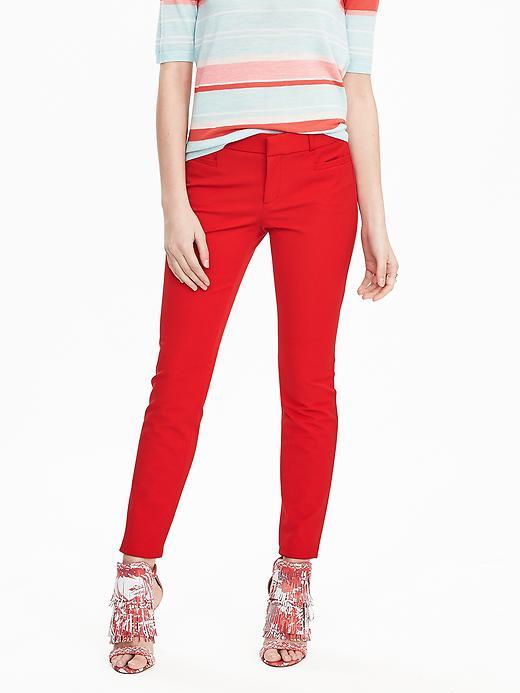 Banana Republic Womens New Sloan Fit Slim Ankle Pant Size 0 Regular - Lipstick Red