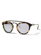 Banana Republic Womens Westward Leaning   Flower Sunglasses Sand Tortoise With Super Silver Inlay Size One Size
