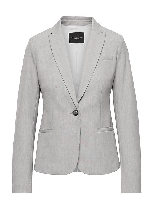 Banana Republic Petite Classic-fit Birdseye Blazer