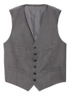 Banana Republic Mens Italian Wool Sharkskin Suit Vest Dark Gray Size 44