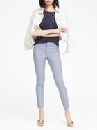Banana Republic Womens Sloan Skinny-fit Dolphin-hem Ankle Pant Frosty Blue Size 14
