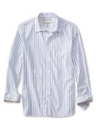 Banana Republic Heritage Bengal Stripe Shirt Size L Tall - Marina Blue