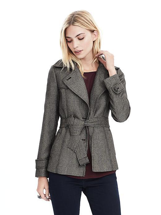 Banana Republic Houndstooth Short Jacket Size 0 Petite - Tipo