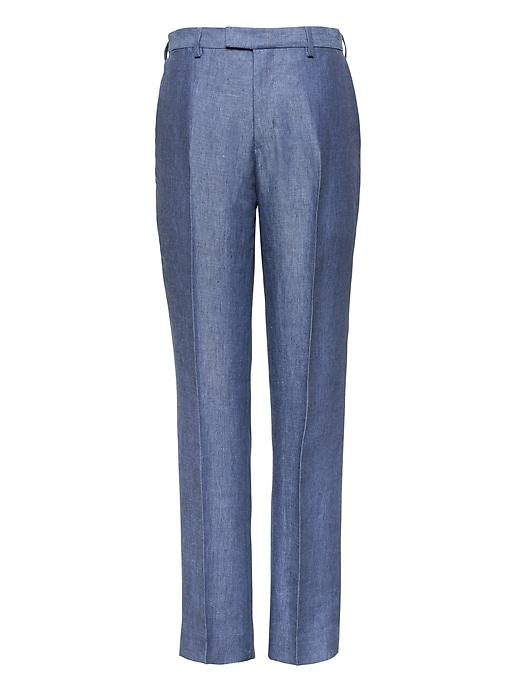 Banana Republic Mens Slim Blue Linen Suit Pant Comet Blue Size 31w