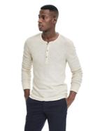 Banana Republic Mens Heritage Rib Henley - Cream