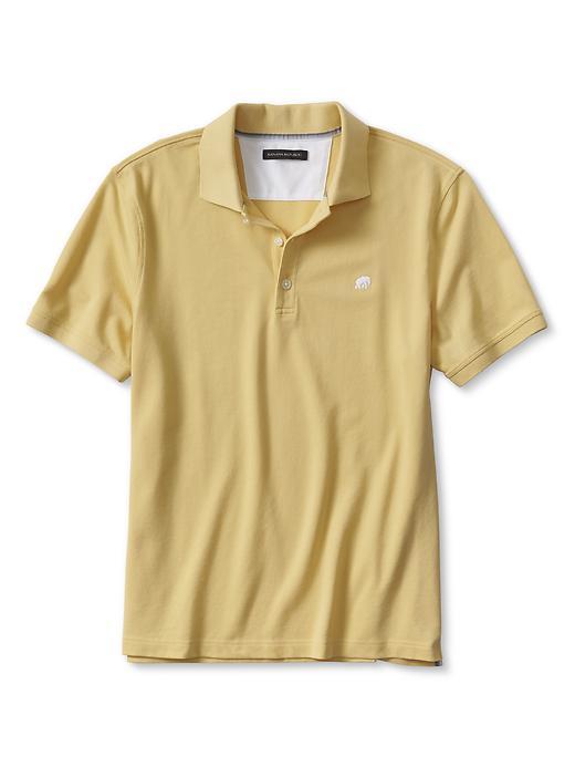 Banana Republic Signature Pique Polo Size L - Yellow
