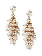 Banana Republic Womens Mesh Pearl Statement Earring Gold Size One Size