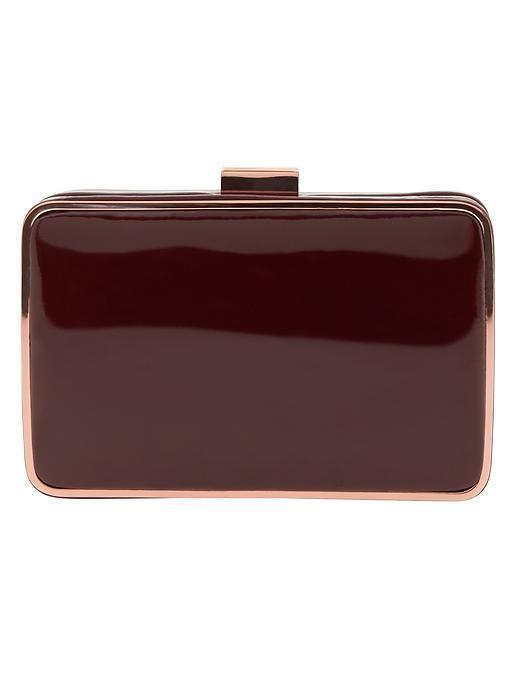 Banana Republic Gemma Burgundy Box Clutch - Burgundy