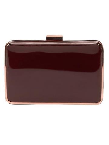 Banana Republic Gemma Burgundy Box Clutch - Burgundy