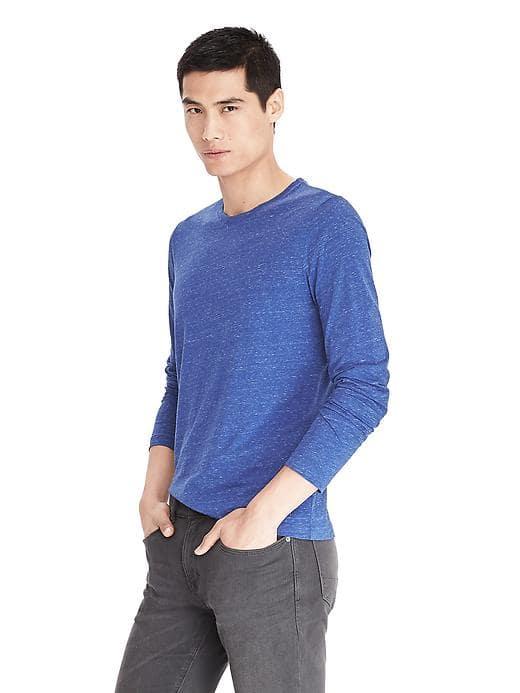 Banana Republic Mens Soft Wash Long Sleeve Tee - Medium Blue
