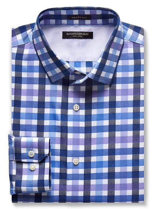 Banana Republic Mens Camden Fit Non Iron Shirt Size L Tall - Deep Periwinkle