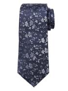 Banana Republic Mens Textured Ground Floral Silk Nanotex Tie Ultramarine Blue & Navy Blue Size One Size