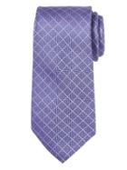 Banana Republic Mens Windowpane Nanotex Tie Lilac Size One Size
