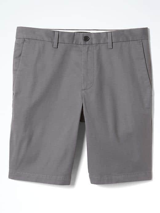 Banana Republic Mens Aiden Slim Stretch Cotton Short - Gray