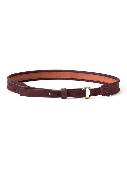 Banana Republic O Ring Suede Belt - Burgundy