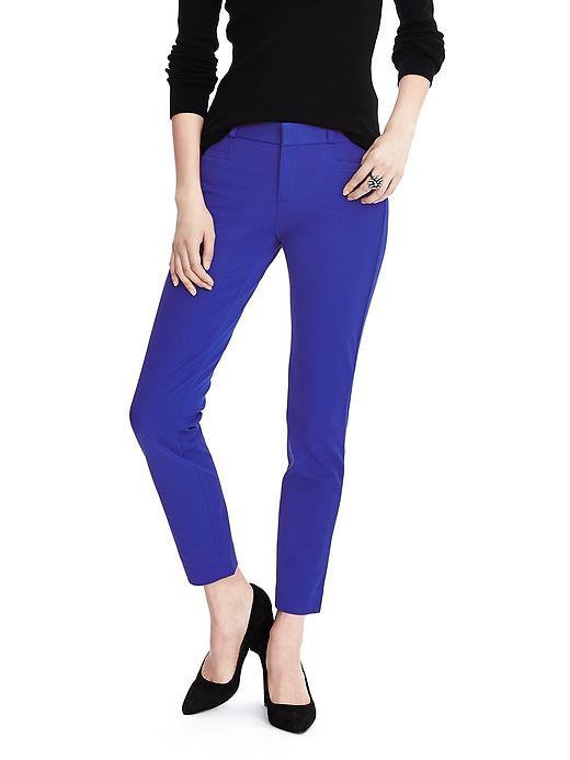 Banana Republic Womens Sloan Fit Solid Ankle Pant - Cobalt Blue