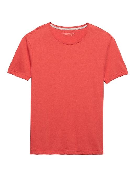 Banana Republic Mens Soft-wash Crew-neck T-shirt Red Coral Size S