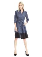Banana Republic Womens Heritage Midi Shirt Dress - Medium Blue