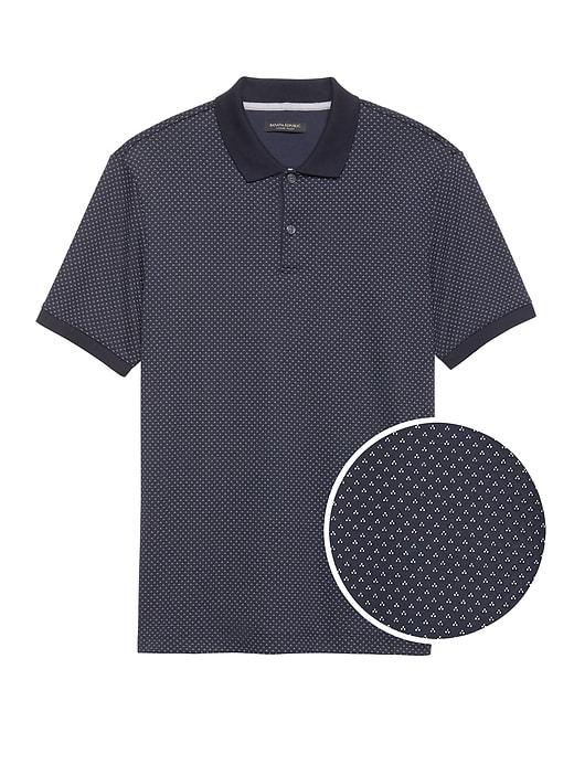 Banana Republic Mens Slim Luxury-touch Tri-dot Polo Shirt Navy Size M