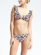 Banana Republic Womens Ruffle Bikini Top - Navy
