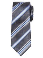 Banana Republic Mens Geo Stripe Tie - Smoking Gray