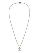 Banana Republic Mens Luxe Finds   Chanel Silver Crystal Logo Necklace White & Silver Size One Size