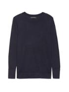 Banana Republic Womens Machine-washable Merino Crew Sweater-neck Sweater True Navy Size S