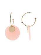 Banana Republic Womens Hoop Earring With Resin Sphere Pink Multi Size One Size