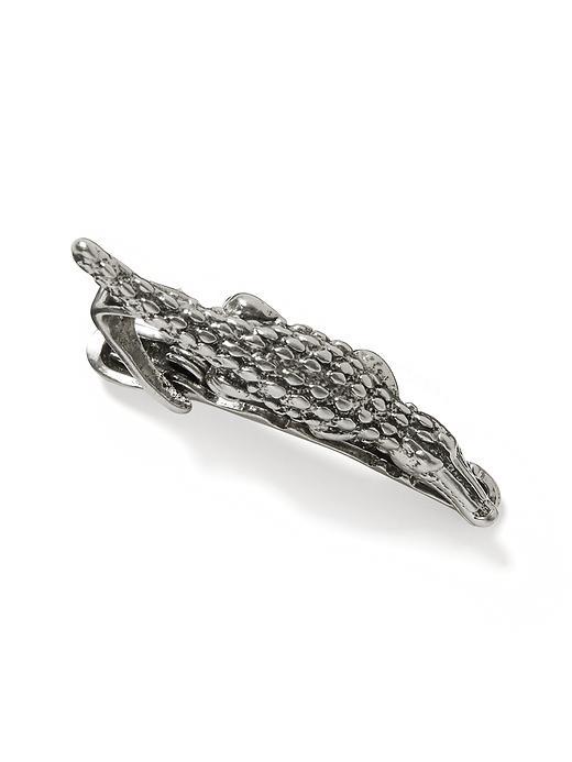 Banana Republic Mens Alligator Tie Bar Size One Size - Silver