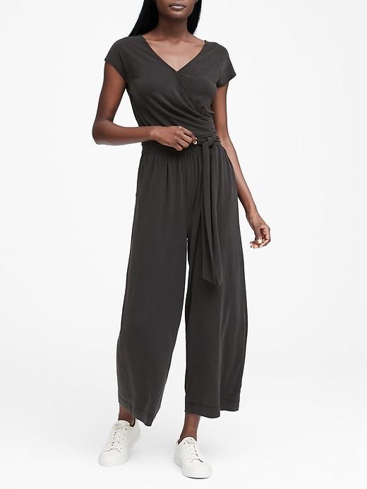 Banana Republic Sandwash Modal Cropped Jumpsuit