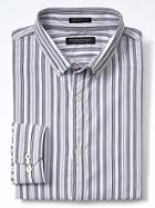 Banana Republic Mens Grant Fit Multi Stripe Supima Cotton Shirt - Comet Blue