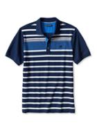 Banana Republic Multi Stripe Pique Polo Size L Tall - Navy Star