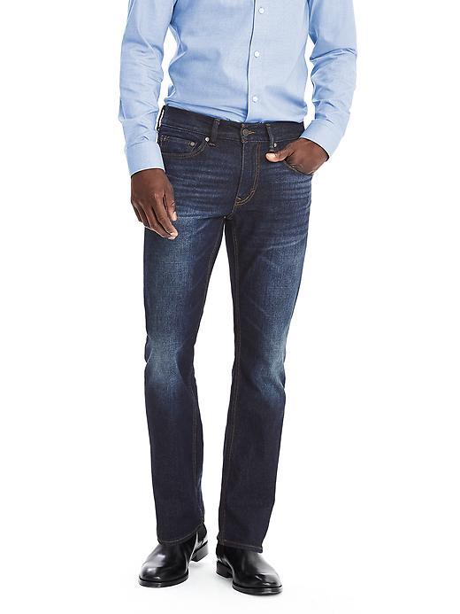 Banana Republic Mens Bootcut Medium Wash Jean Size 32w 36l Tall - Indigo