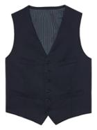 Banana Republic Mens Solid Wool Suit Vest Navy Size 38