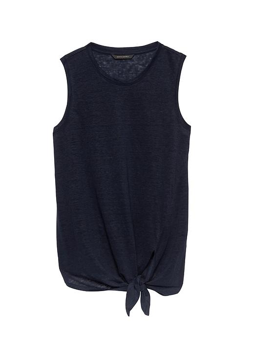 Banana Republic Petite Linen Tie-front Tank Top