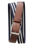 Banana Republic Mens Webbed Belt Size 30 - Navy