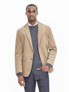 Banana Republic Mens Modern Slim Corded Blazer Size 38 Short - Coconut Husk