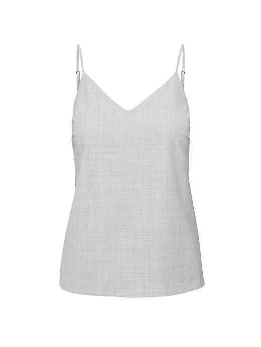 Banana Republic Womens Petite Heathered Strappy Camisole Light Gray Size M