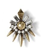 Banana Republic Crystal Spike Brooch - Silver