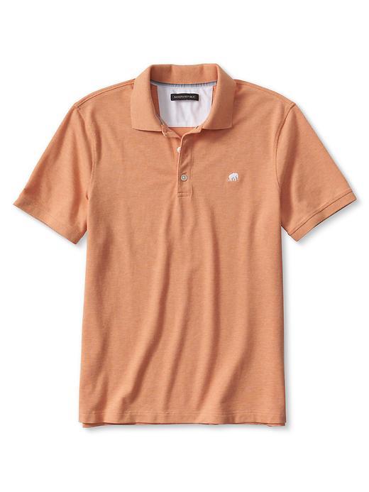 Banana Republic Signature Pique Polo Size L - Orange Heather