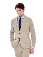 Banana Republic Mens Modern Slim Khaki Linen Suit Jacket Size 36 Regular - Khaki/maui