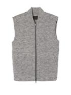 Banana Republic Mens Quilted Brushed Thermal Vest Heather Charcoal Size L