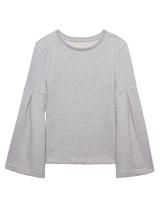 Banana Republic Womens Bell-sleeve Couture Sweatshirt Heather Gray Size M