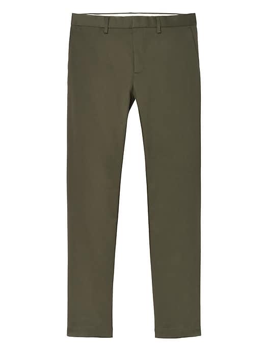 Banana Republic Mens Emerson Straight Rapid Movement Chino Pant Greek Olive Size 33w