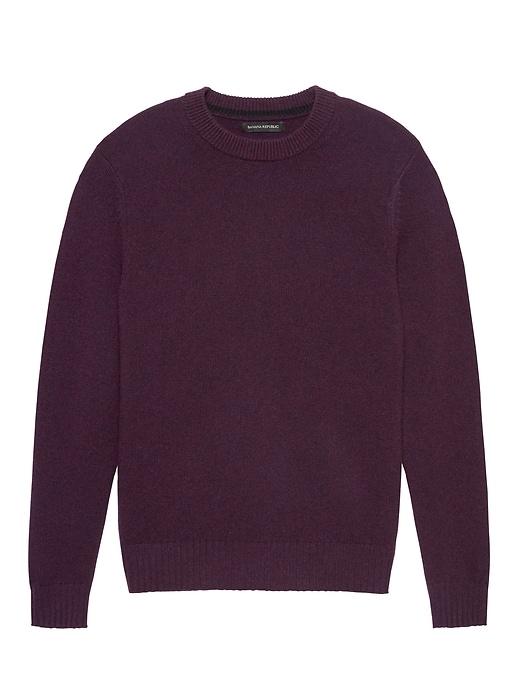 Banana Republic Mens Extra-fine Italian Merino Woolcrew-neck Sweater Burgundy Red Size Xs