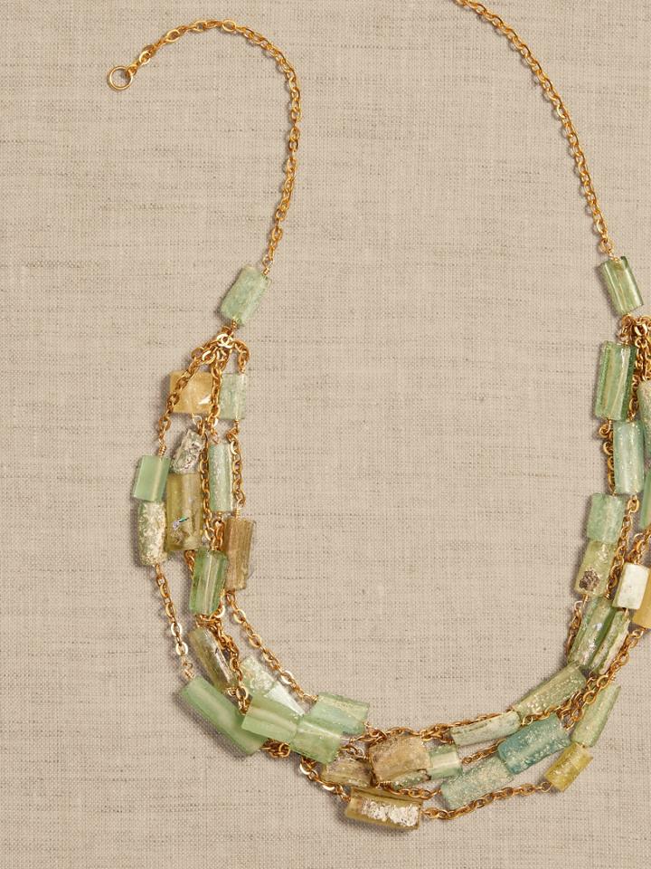 Roman Glass Bib Necklace | Aureus + Argent