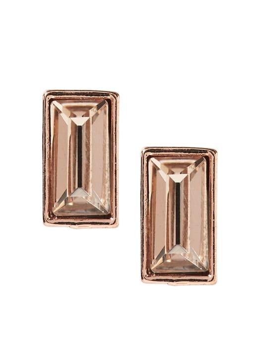 Banana Republic Womens Baguette Stud Earring Rose Gold Size One Size