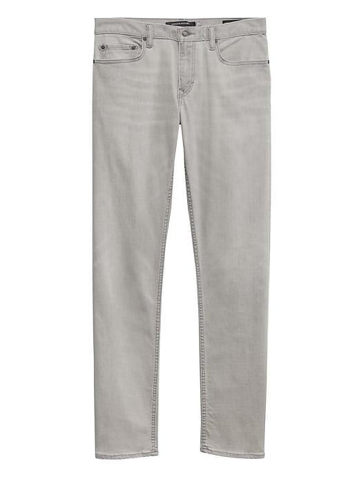Banana Republic Mens Straight Rapid Movement Denim Gray Wash Jean Grey Stone Size 38w